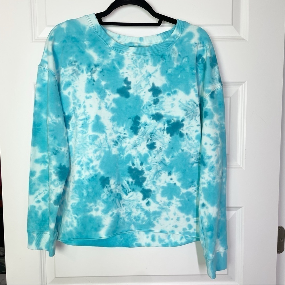 Kut from the Kloth Womens Pullover Cotton Sweatshirt in Blue Tie Dye‎ Size Small - Picture 8 of 8